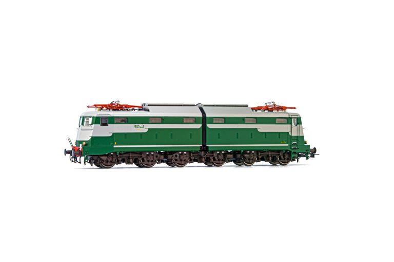 Rivarossi HR 2740S FS, locomotiva elettrica E 646 019 prima serie, livrea verde magnolia/grigio nebbia, pantografi 42LR, stato di origine, ep. III, con DCC Sound decoder Rivarossi