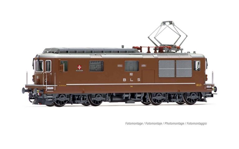 Rivarossi HR 2812S BLS, classe locomotiva elettrica Re 4/4, BLS 161 Domodossola, marrone livrea, periodo IV-V digital sound Rivarossi