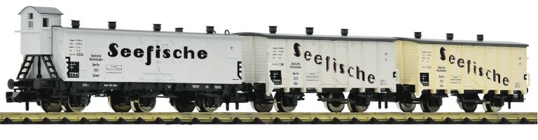 Fleischmann Scala N 881810 - Set composto da tre carri refrigerati "Seefische" Fleischmann