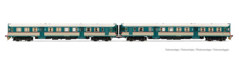 LIMA EXPERT HL 2653 FS, 2-unit pack of diesel railcars ALn 668 1900 original livery with flat front windows, motorized unit + dummy, period V