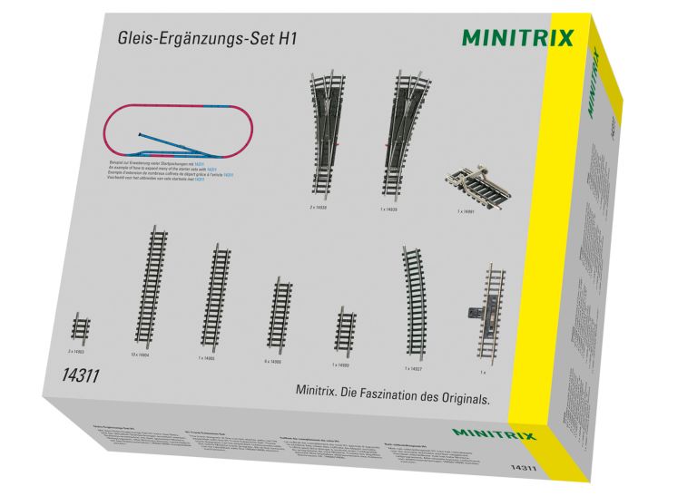 Scala N Minitrix 14311 Confezione di ampliamento del binario H1 Trix