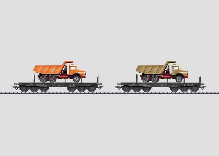 MARKLIN 48692 Set with 2 Heavy Duty Flat Cars