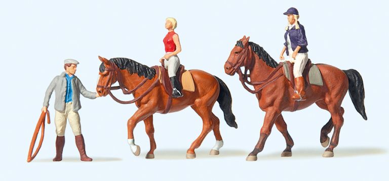 PREISER HO 10502 Persone a cavallo