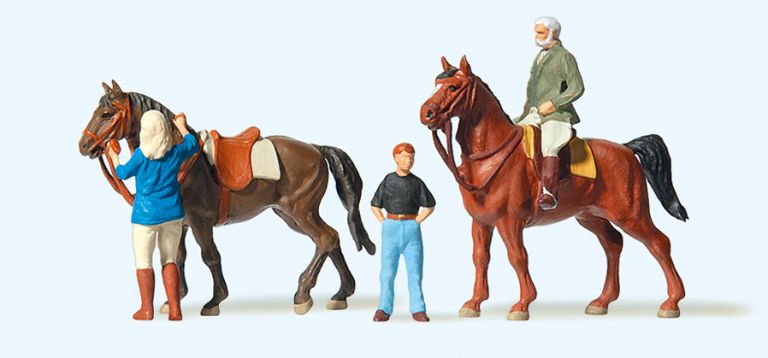 PREISER HO 10503 Persone a cavallo