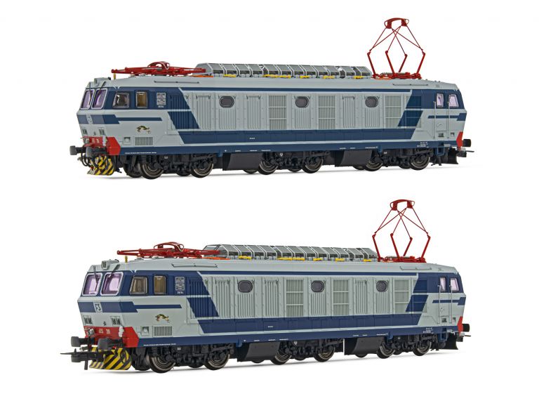 Rivarossi HR2875S FS, 2-units pack electric locomotives E.633 200 series, blue/grey livery, ep. IV-V with DCC Sound decoder
