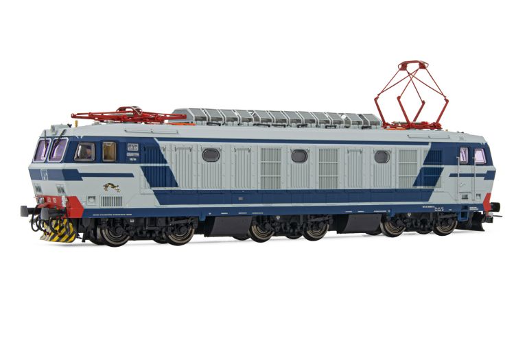 Rivarossi HR 2876 FS, locomotiva elettrica E.632 livrea blu/grigio  logo FS inclinato, pantografi tipo 52 Ep.V Rivarossi