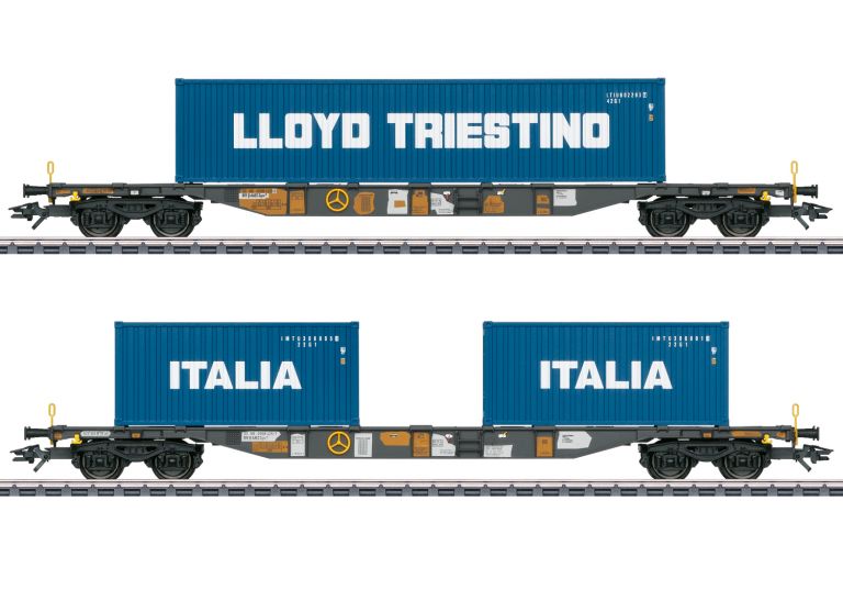 Marklin 47460 Gruppo di carri di supporto per contenitori di tipo costruttivo Sgns