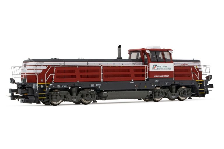 Rivarossi HR2897S Mercitalia Shunting & Terminal, locomotiva diesel da manovra EffiShunter 1000, livrea rossa/grigia con strisce bianche, ep. VI, con DCC Sound decoder Rivarossi