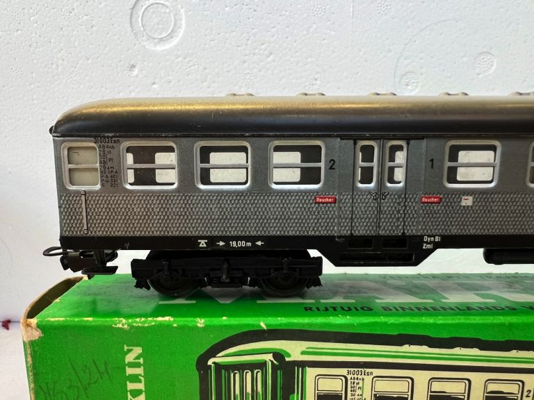 Marklin HO 4043 Carrozza "Silberlinge" 1a e 2a classe DB in lamierino con scatola originale
