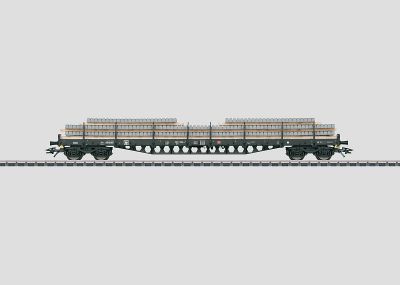 MARKLIN HO 47016  Flat Car with Stakes MARKLIN