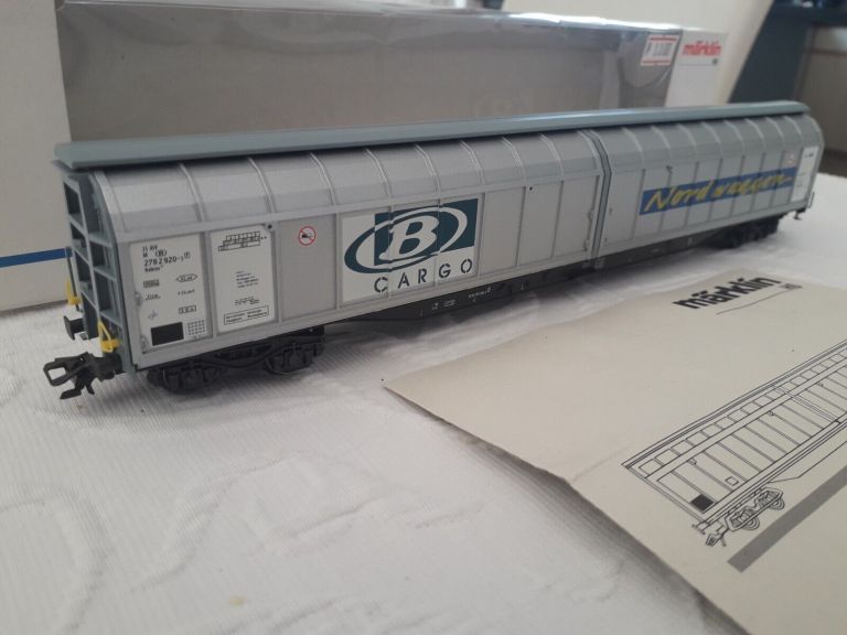 MARKLIN HO 48032 NORDWAGGON Type Habbiillns High-Capacity Sliding Wall Boxcar