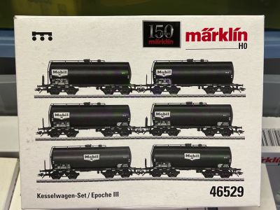 MARKLIN HO 46529 SET 6 CARRI CISTERNA MOBIL DB EPOCA III MARKLIN