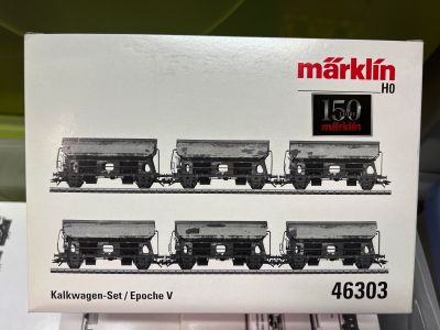 MARKLIN HO 46303 SET OF 6 DB  HOPPER CARS WEATHERED MARKLIN