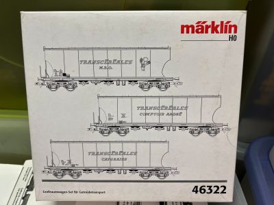 MARKLIN HO 46322 SET 3 CARRI ALTA CAPACITA' "TRANSCEREALES" MARKLIN