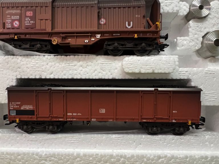 MARKLIN HO 47039 SET 3 CARRI MERCI DB INVECCHIATI EPOCA V USATI OTTIMI