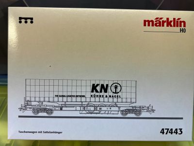 MARKLIN HO 47443 CARRO MERCI CON SEMIRIMORCHIO KN MARKLIN