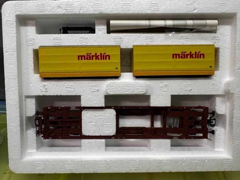 MARKLIN HO 47442 SET CARRO CONTAINER DB MARKLIN EPOCA V