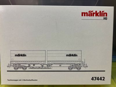 MARKLIN HO 47441 CONTAINER CAR CAR DREIER MARKLIN