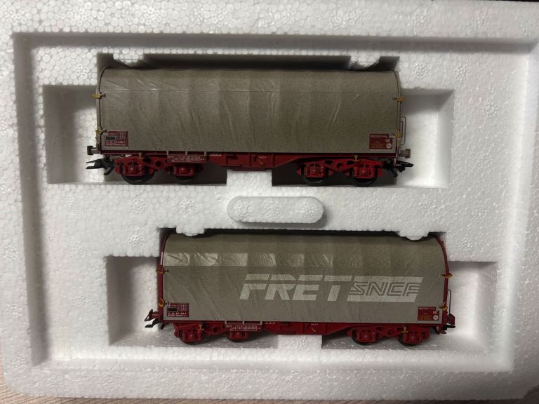 MARKLIN HO 47209 SET 2 CARRI MERCI TELONATI SNCF USATO COME NUOVO CON SCATOLA