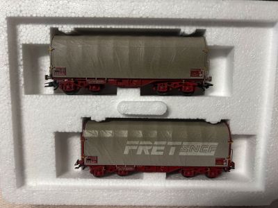 MARKLIN HO 47209 SET 2 CARRI MERCI TELONATI SNCF USATO COME NUOVO CON SCATOLA MARKLIN