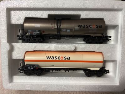 MARKLIN HO 46544 SET 2 CARRI CISTERNA WASCOSA USATO COME NUOVO CON SCATOLA MARKLIN