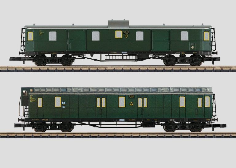 Marklin scala Z Miniclub 87580 Gruppo di carrozze Deutsche Reischsbahn epoca II