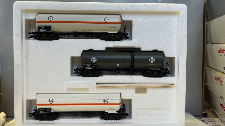 MARKLIN HO 4855 SET 3 CARRI CISTERNA EVA