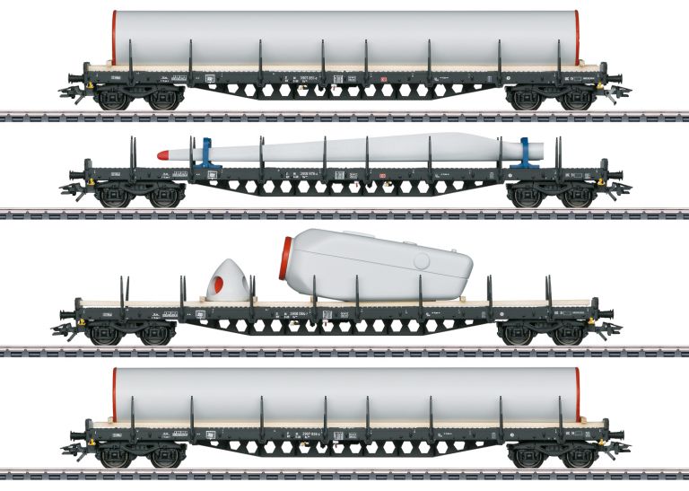 Marklin HO 47134 Gruppo di carri con stanti „Centrale eolica"