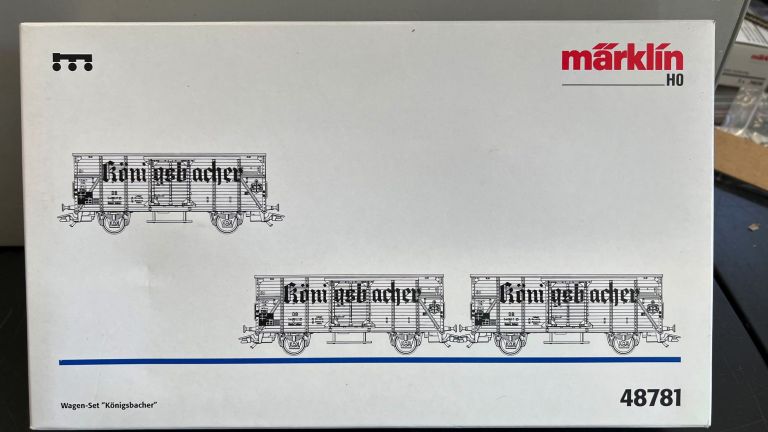 MARKLIN HO 48781 SET CARRI BIRRA KONIGSBACHER COME NUOVI IN SCATOLA ORIGINALE