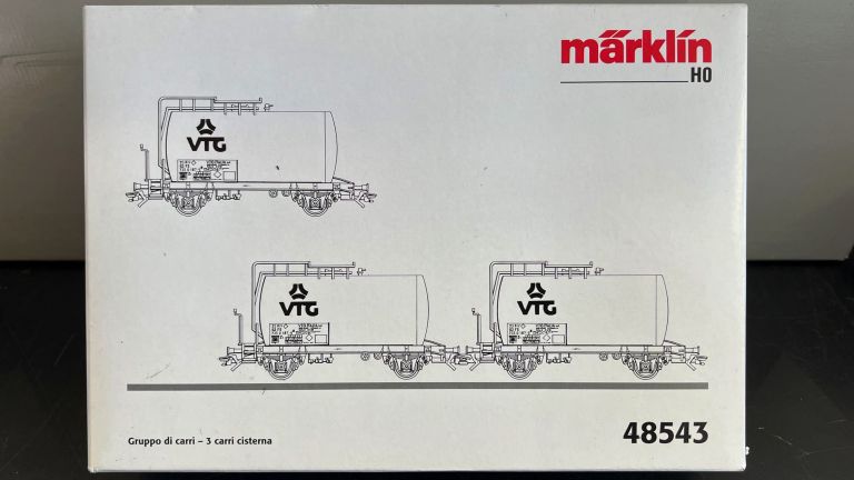 MARKLIN HO 46543 SET 3 CARRI CISTERNA "VTG"  INVECCHIATI COME NUOVI