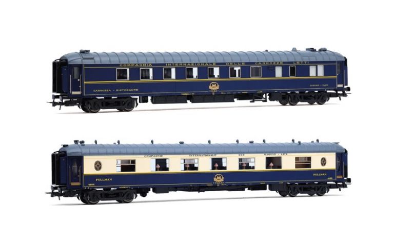 RIVAROSSI HO HR4428 CIWL, set di 2 carrozze "R30/R33" Milano-Napoli, WR "Pistoiesi" + WSP "Côte d'Azur"