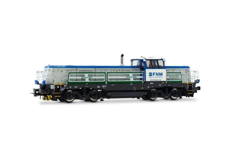 Rivarossi HR2924 FNM/Trenord, locomotiva diesel da manovra EffiShunter 1000, livrea grigia/blu/verde, ep. VI