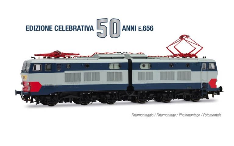 Rivarossi HR2977HM FS, 6-axle electric locomotive E.656 023, 1st series, original state, 50th anniversary delivery of 1st unit (1975), ep. IV, with BLE sound decoder