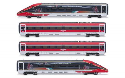 Arnold HN2620D FS Trenitalia, set base di 4 unit&agrave; del treno ad alta velocit&agrave; "Frecciarossa 1000", livrea pubblicitaria "Ducati", ep. VI con decoder digital DCC Arnold