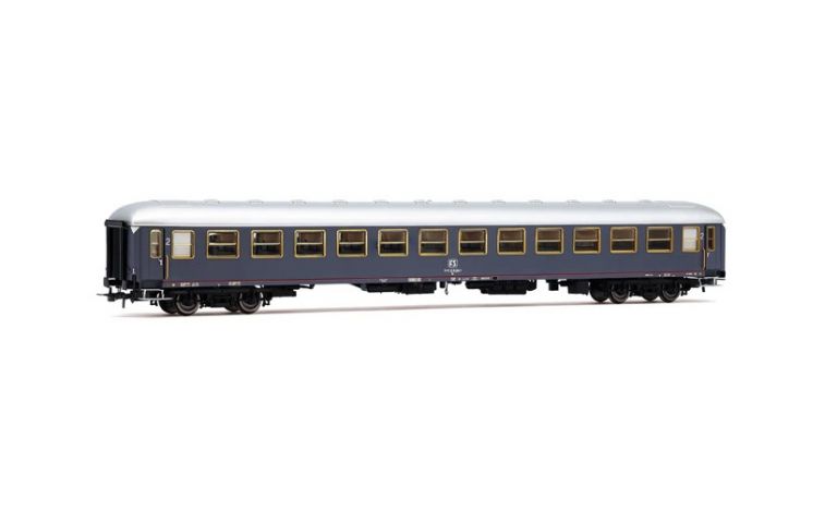 RIVAROSSI HO HR4429 FS, 2-unit pack of "Rapido 904-905", UIC-X '68 1st + 2nd class, MD50 bogies, grey livery with red stripe