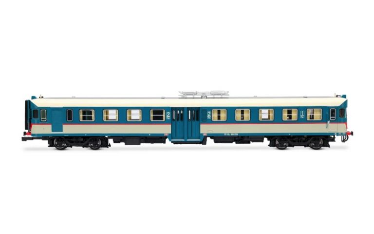 Lima Expert HL2676 FS, set di 2 unit&agrave; ALn 668 serie 1200 (doppia porta centrale, marmitte sul tetto), livrea d'origine con finestrini frontali piani